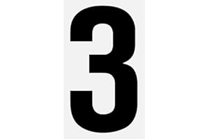 WICHELHAUS schwarze, selbstklebende Buchstaben und Ziffern 12cm seewasserfest, für Innen und Außen, Hausnummer, Bootskennzeichnung uvm. (3)