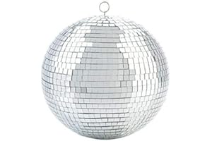 DISDAIN Mirror Disco Ball Party Design - 8-Inch Cool and Fun Silver Hanging Party Disco Ball Lighting Effect– Party Festival Decorations
