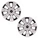 Autofy 13" 7 Spokes Snap-On Wheel Cap (Set of 2, Grey and Black) RS.422.00
