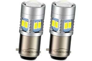 Ruiandsion 2 st BAX15D LED-glödlampa 6-24V 6V motorcykelmotorbyte framlykta motorcykel dimma lampa hög låg stråle 6000K vit 1