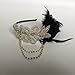 MagiDeal Retro Black Feather Headpiece Flapper Chain Flower Hairband Great Gatsby Headband 1920s for Fancy Dress Party