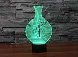 SmartEra® USB Powered 7 Farben Erstaunlich gefangener Vogel optische Täuschung 3D Glühen LED Lampe Art Skulptur produziert einzigartige Lichteffekte - 2