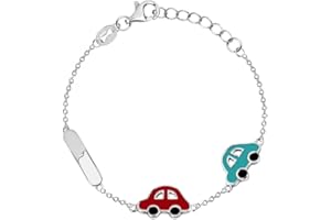 Bluespirit Bracciale da bimba, Collezione B-BABY, in argento 925 rodiato, smalto,Idee regalo - P.25D305001200