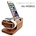 Price comparison product image Wooden Apple Watch iPhone Bamboo Stand Charging Cradle Holder Nightstand Station 2 in 1 Dual Charger Dock Fit iPhone 7/7Plus, 6/6 Plus, 5/5S/5C, iWatch 42mm & 38mm Original BASIC / SPORT / EDITION and Samsung Smartphone