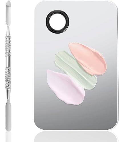2 Stück Transparente Acryl Make-up-Paletten – Zum Mischen Für Foundation & Nageldesign
