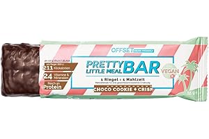 ‎OFFSET NUTRITION OFFSET Nutrition Abnehmriegel 6x55G - Choco Cookie & Crisp- [1 RIEGEL = 1 MAHLZEIT] - Bis zu 16G Eiweiß pro Proteinriegel | Fitness Riegel mit 24 Nährstoffen & Mineralien | Glutenfrei