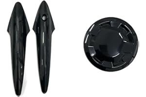 CARBON MY RIDE Honda Civic MK8 Black Door Handles and Fuel Cap Cover 2006-12 FN2 Type R