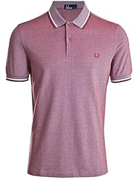 Fred Perry Hombres doble punta m3600 polo camisa Caoba