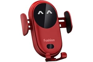 FIORKY Bezprzewodowy uchwyt do ładowarki samochodowej, spersonalizowany projekt robota inteligentny bezprzewodowy automatyczne wykrywanie samochodowy uchwyt na telefon ładowarka, szybkie ładowanie samochodowy uchwyt na telefon automatyczne mocowanie uchwyt na telefon wentylowany uchwyt na telefon