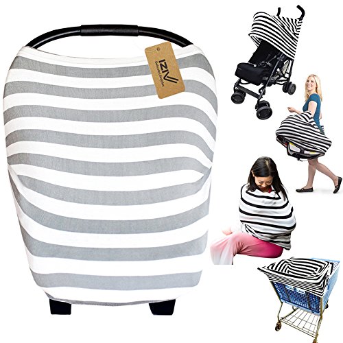 iZiv Ultrasoft 4-in-1 Multi-uso Cotone del Bambino Copertura di Sede/Copertura di Cura/Carrello Copertina/Infinity Sciarpa Regalo per Bambino (Colore-4)