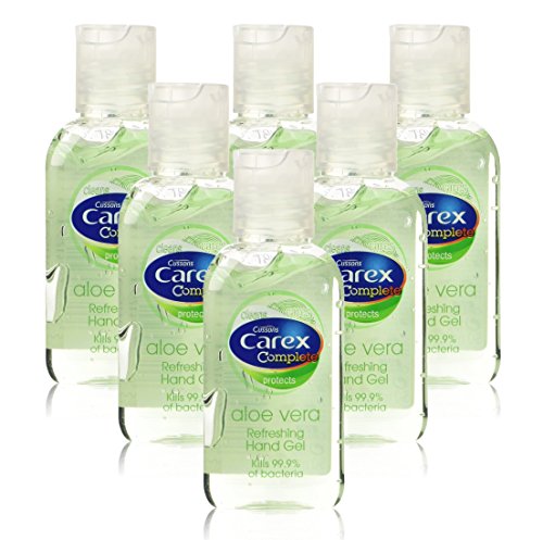 6x Cussons CAREX ALOE VERA Refreshing HAND GEL Antibacterial 50ml Pocket Size