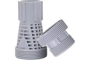 vidaXL 2 Piece Pool Hose Connectors, Durable Plastic Material, Easy and Secure Connection, for use with Universal/Intex/Bestway Products, Contains 1" and 1.5" Adaptors, Grey