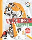 Image de Tierisch geometrisch - Malen nach Zahlen: Wilde Tiere ausmalen: Mit Ausmalposter im XL-Format