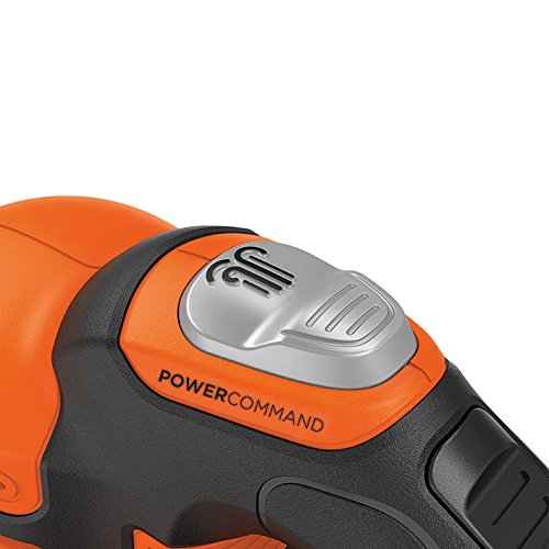 Black+Decker 18V Li-Ion Akku-Gartenbläser mit Akku und Ladegerät, 169km/h – 209km/h einstellbare Blasgeschwindigkeit, Power Command mit Boost-Knopf, GWC1820PC, schwarz orange - 3