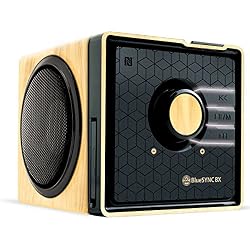 GOgroove BlueSYNC BX Altavoz Bluetooth NFC Micrófono Recargable – Compatible con Motorola Nuevo Moto G , E / LG G3 / BQ Aquaris E4.5 / XIAOMI Hongmi Note 4G LTE … ¡y más! – Madera