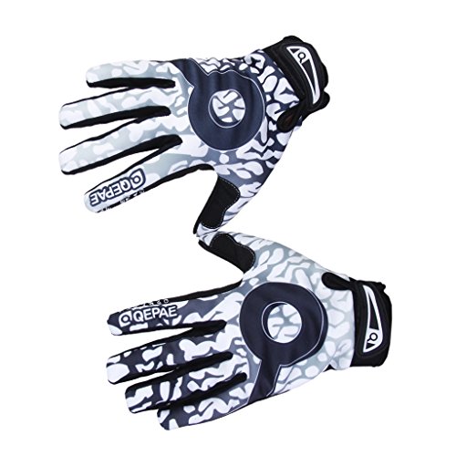 FlyRay Guantes Ciclismo Invierno Guantes Deportivos de Color Negro y Blanco Tamaño M
