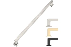 9BUILD 192MM Brushed Satin Nickel Cabinet Handles, Zinc Alloy, Modern Style, Pull Handle, Rectangular Shape, 1 Pack