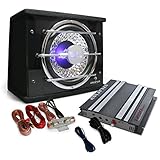 1x Kabelset auna Car HiFi Set Platin Line 100 Subwoofer Endstufe 1200W