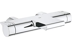 GROHE Grohtherm 2000, Badewannenarmatur, wassersparend (Thermostat für die Badewanne, Verbrühschutz bei 38°C, mit XL Wasserfall, Duscharmatur mit Ablage, Umstellung Wanne/Dusche), chrom, 34174001