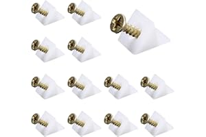 WACH AUF YMDZ 100 Pcs Fixation Tiroir Connecteur Arrière Stabilisateurs Fixation Etagere Armoire Fond de Tiroir Réparer Les Cales pour Meubles, Bibliothèques, Tiroirs, Armoires (Avec Vis)