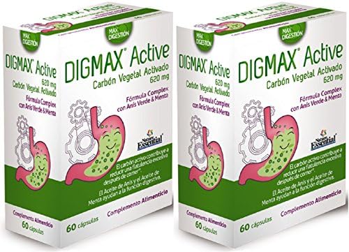Digmax Active with Carbon Charcoal Activated – Anis Green and Mint 620 mg 60 PEARLS.