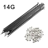 Material: Stahl. COEWSKE Stricknadel Bike Speichen 14 g J Bend Stahl Fahrrad Speichen mit Brustwarzen 170 mm-290 mm, 244mm