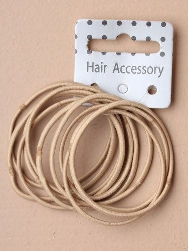 Pack Of 10 Thin Blonde Hair Elastics Bobbles Ponytail No Metal Plaits
