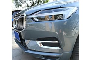 HIGH FLYING para XC60 2018-2025 Cromado Parachoques Delantero Luz Antiniebla Cubierta de Plástico ABS Accesorios para automóviles 2 Piezas (No para XC60 R-Design)