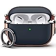 Printme case for AirPods Pro 2nd Generation case 2022, Secure Lock Clip AirPod Pro 2 case, Hybrid Material, Full Body Protective Cover for New AirPod Pro 2 & AirPod Pro (Blue + Rose Gold)