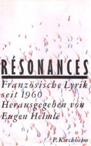 Preisvergleich Produktbild Resonances franzosische lyrik seit 1960