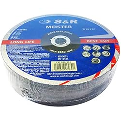 S&R 25 Disques 230 à tronçonner Métal, Acier, Inox (230 * 2,0x22,23mm A30 S-BF). Lot de 25 meules à tronçonner.