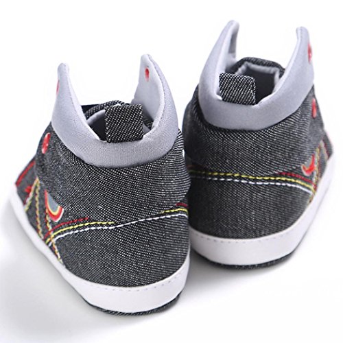 Babyschuhe Longra Baby Mädchen oder jungen Canvas Schuh Sneaker rutschfest weiche Sohle Kleinkind Leinenschuhe Krippe Schuhe(0 ~ 18 Monate) - 4