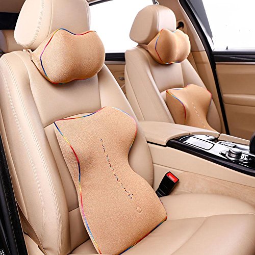 Preisvergleich Produktbild Taillenkissen / Kopfstütze HuanLeBao Arbeiten Sie neuestes ergonomisches Entwurfs-Nackenkissen-Sitzkissen für Auto / Haus / Büro um , Beige