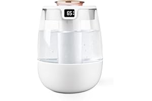LUM9EX8 Humidifier for Bedroom 1.8-litre cold mist humidifier with night light, Whisper-quiet operation, USB desktop Humidifier, Suitable for Bedroom, Home, and Office, White