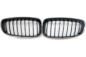 GSRECY Calandre noire brillante pour BMW Série 3 F34 Gran 2014-2017 335i 328i GT xDrive (double lame)