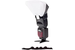 LumiQuest Ultrasoft Frosted Light Diffuser, Compact Light Modifier with UltraStrap, Universal Classic Design for External Camera Flashes, Black