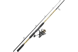 Sougayilang Spinning Rod Reel Combo - MH Action Fishing Rods with Carp Reel for Freshwater Saltwater Carp Fishing- 2.1m/2.3m