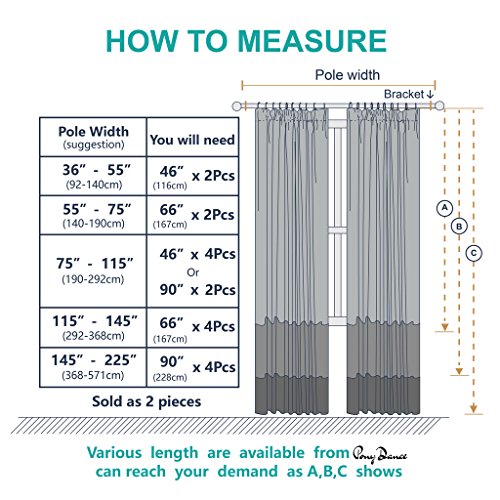 Blackout Pencil Pleat Windows Curtains - PONYDANCE Super Soft solid Thermal Insulated Top Tape Blackout Curtains for Bedroom & Nursery Room, W 46 In by L 54 Inch, Navy Blue, Set of 2