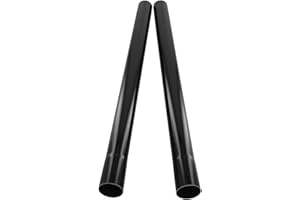 YJDOORPLAY Paquete de 2 tubos de extensión para aspiradora, tubo de conexión recto para piezas de aspiradora Midea, plástico negro, 32 mm de diámetro interior, accesorios de limpieza del hogar