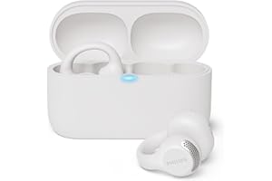 Philips TAQ2000WT Ear Cuff Style True Wireless Open Ear Multipoint Bluetooth Earbuds - 28 Hours Playtime, Pocket-sized charging case, Clear calls, Ideal for commuting and exercise - White