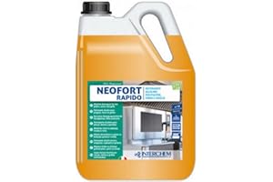 DETER CENTER Neofort Rapido detergente alcalino per piastre forni e griglie rimuove grasso carbonizzato rapidamente - Confezione : 2 taniche kg.5,75