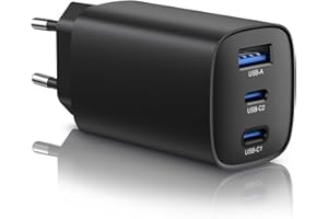 DEESOOCO 65W Chargeur USB C Rapide 3 Ports GaN PPS Prise USBC Charge Rapide Bloc Chargeur Type C Adaptateur Secteur USB C Compatible avec MacBook Pro/Air, iPad, iPhone 17/16, Galaxy S25/S24/S23 Ultra