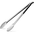 Grill Tongs, 17 Inch Extra Long Kitchen Tongs, Premium Stainless Steel Tongs for Cooking, Grilling, Barbecue/BBQ, Buffet (17" 1PC)