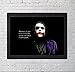 Produktbild Heath Ledger. Joker Zitat. Batman. Gerahmter Kunstdruck, A3. Hohe Qualität.