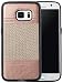 Produktbild Neu Design Schlank Webart Dünn ISENPENK Samsung Galaxy S7 Hülle TPU Silikon Gemalt Original TPU+PU Back Cover Tasche Schutz Etui Schale Protective Backcover Rückseite Anti-Scratch Telefon-Kasten Handyhülle Handycover Fall Euit Bumper[RoseGold Grau]