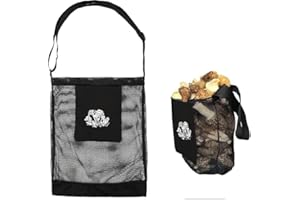 ALNKDH Mushroom Foraging Mesh Pouch - Collapsible Bag for Fruit Gathering and Bushcraft Enthusiasts