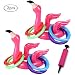 Produktbild Wurfspiel Aufblasbar Flamingo, 2PCS Hut Aufblasbares Flamingo Set mit Ring Toss Party Zubehör Ringwurfspiel Partyhüte und Pumpe für Sommer Luau Party Kinder Erwachsene Pool Spielzeug