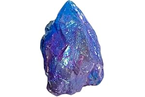 HOMSFOU Crystal Stone Ornaments Rare Sapphire Crystal Stone Healing Chakra Stones Quartz Stone Desktop Decoration Natural Crystal Stone Rock Office to heal