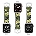 Produktbild Altsommer Armband für Apple Watch4 44mm Armband Silikon mit Bunter Tarnung Muster Sportarmband mit Edelstahlschnalle Uhrenarmbänder mit Wasserdicht Armband für Damen Herren (B)