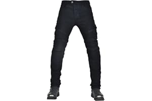 CFlong Pantaloni da Motociclista da Uomo Donna, Pantaloni da Motociclista corazzati con Armatura CE Rimovibile